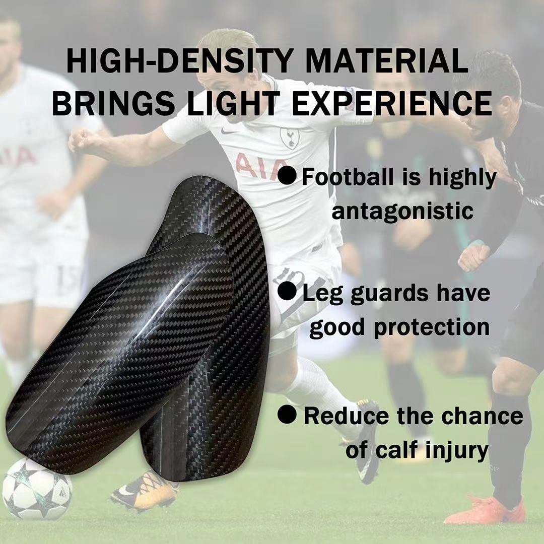 Custom Logo Carbon Fiber Soccer Shin Guard Lightweight Colorful Football Shin Guards