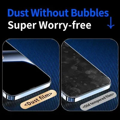 For Apple iPhone 16 15 Pro Max 14 Plus 13 12 11 XR XS Phone Screen Protector Tempering Glass With Install Kit Toughened Glass