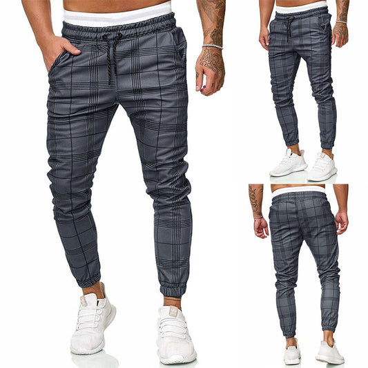Fashionable men's elasticated waist trousers