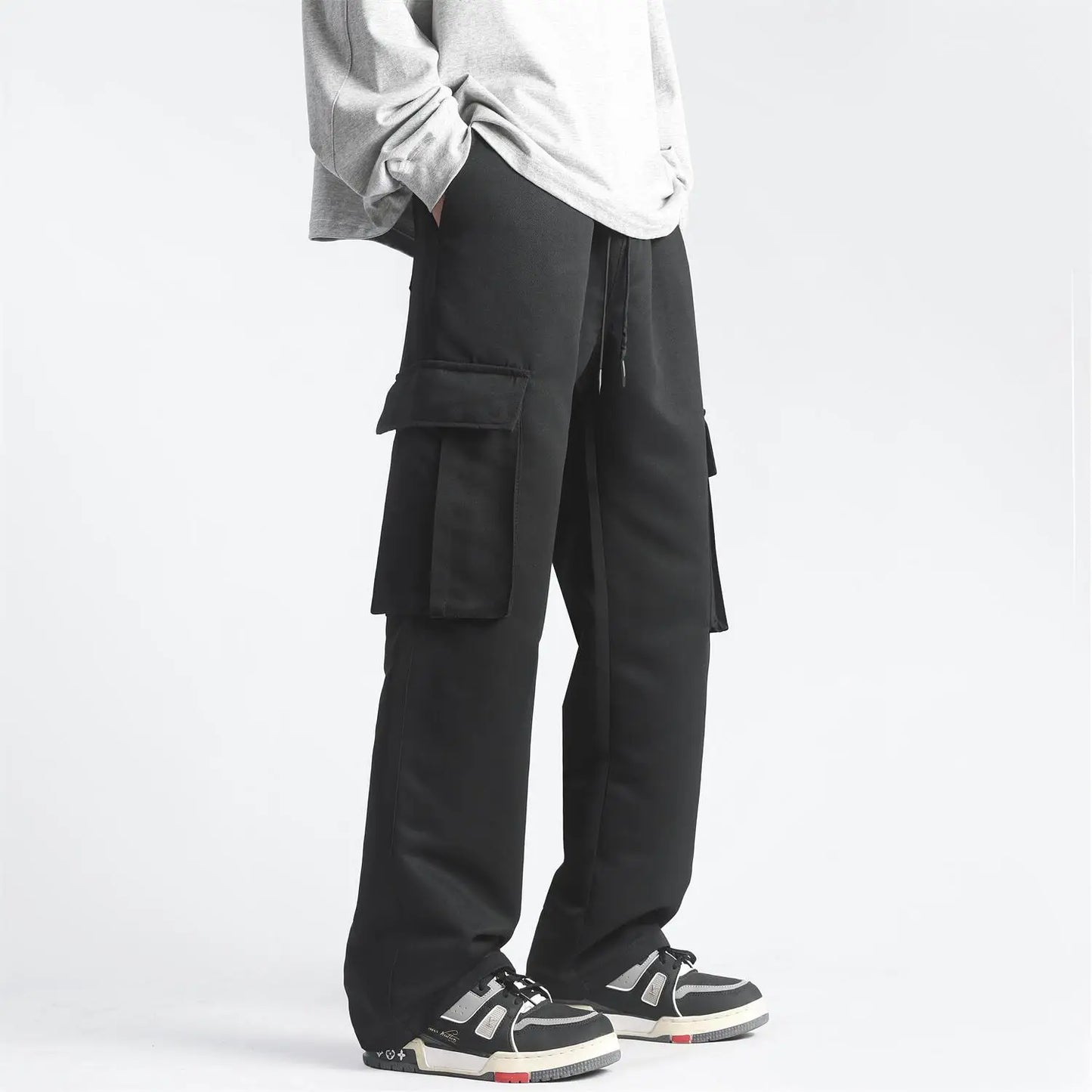 Side Pockets Cargo Harem Joggers Pants Men 2024 Military Army Green Pants Casual Harajuku Streetwear Sweatpant Male Pants Baggy