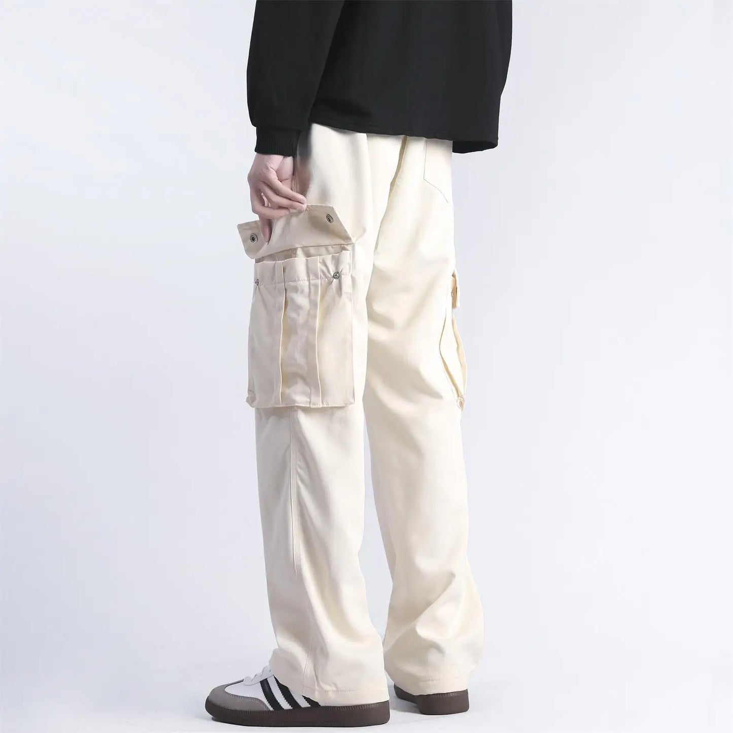 Side Pockets Cargo Harem Joggers Pants Men 2024 Military Army Green Pants Casual Harajuku Streetwear Sweatpant Male Pants Baggy