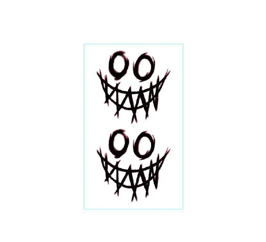 Temporary Tattoos Hand Back Fake Tattoo Sticker Dark Tattoo Stickers Black Smile Rose Tatto Witch Cube Arm Foot Tatoo Waterproof