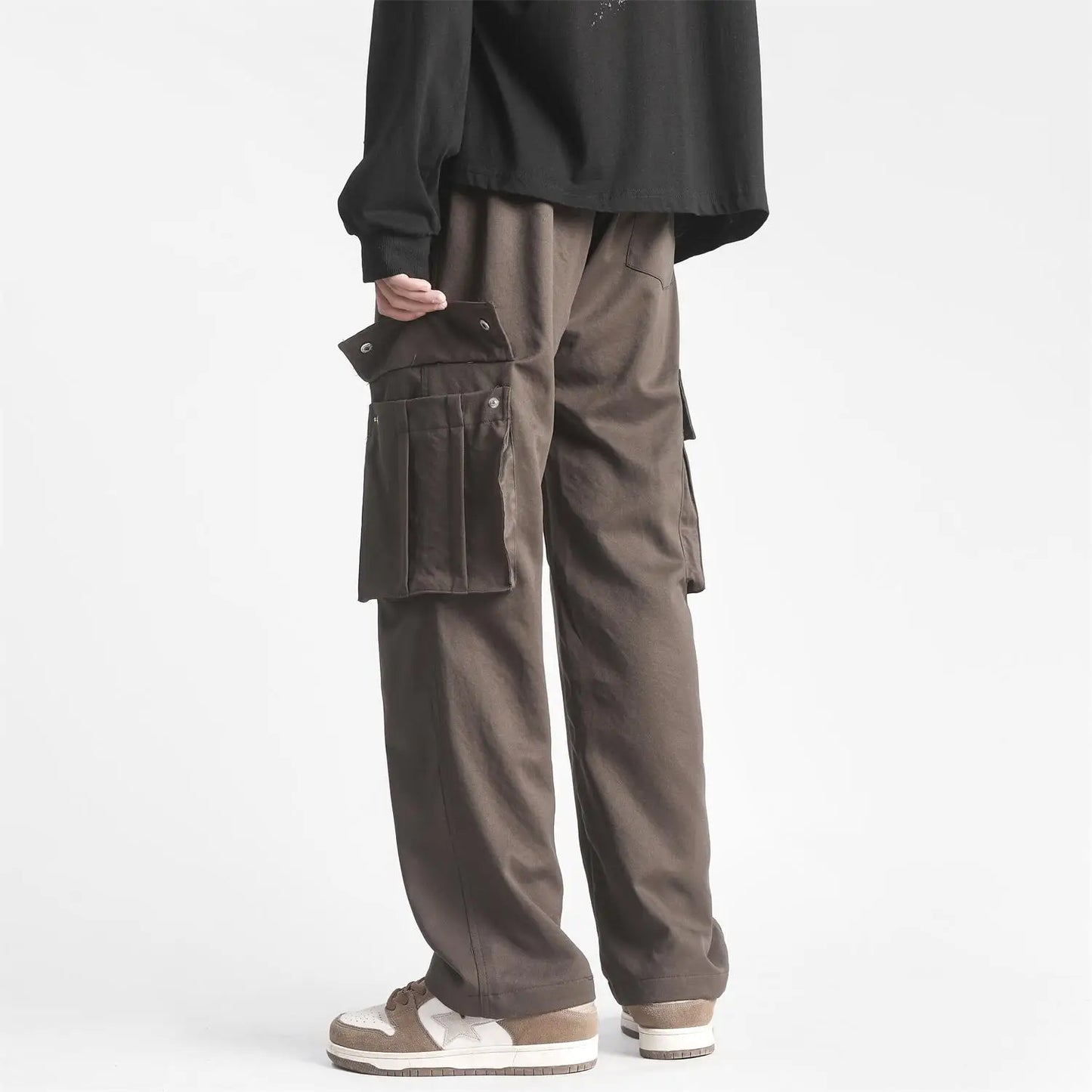 Side Pockets Cargo Harem Joggers Pants Men 2024 Military Army Green Pants Casual Harajuku Streetwear Sweatpant Male Pants Baggy