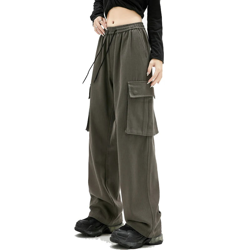 Side Pockets Cargo Harem Joggers Pants Men 2024 Military Army Green Pants Casual Harajuku Streetwear Sweatpant Male Pants Baggy