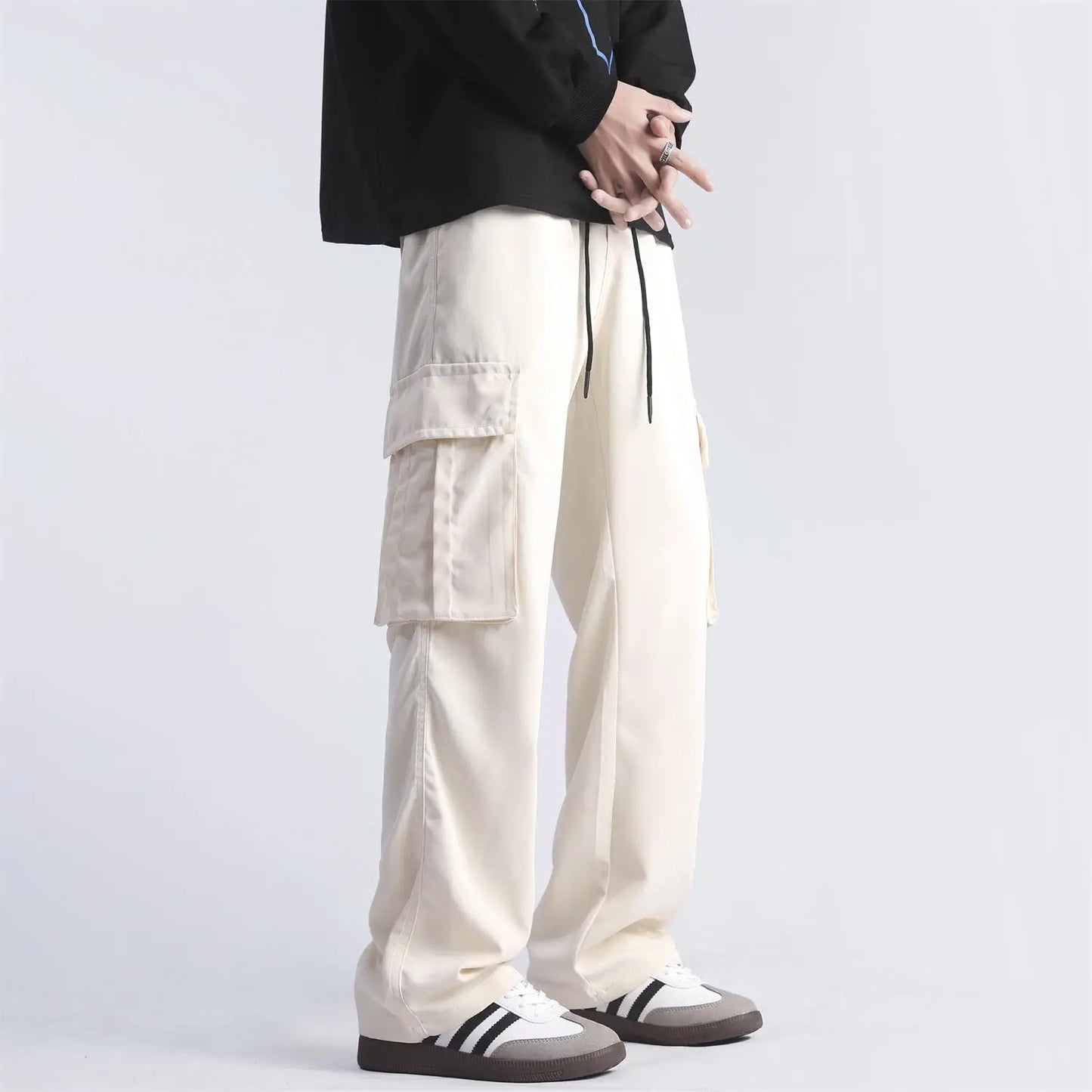 Side Pockets Cargo Harem Joggers Pants Men 2024 Military Army Green Pants Casual Harajuku Streetwear Sweatpant Male Pants Baggy